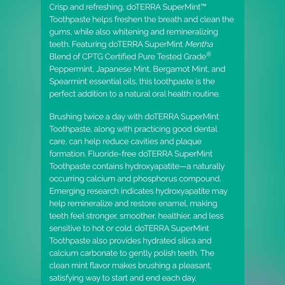 New doTERRA SuperMint Toothpaste - Picture 2 of 6